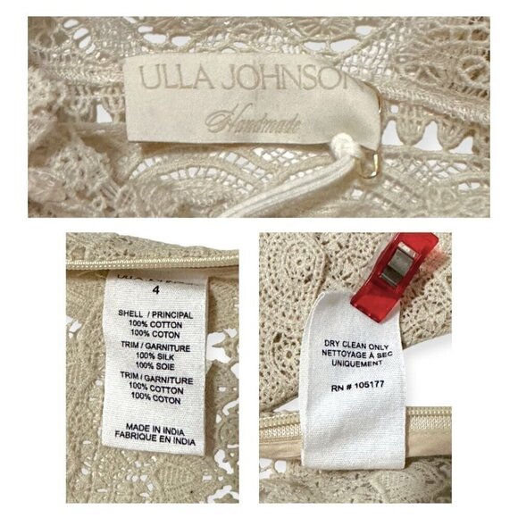 Ulla Johnson Eloise Blouse in Pearl, Size 4 New with tag - Picture 5 of 16